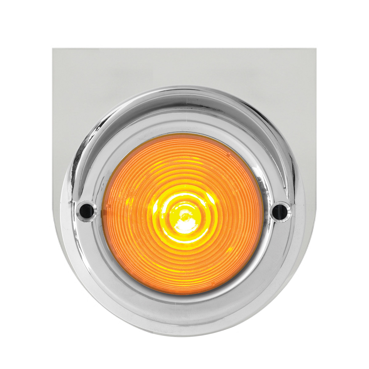 Chrome Steel L Bracket with Single 2-1/2" Round Light