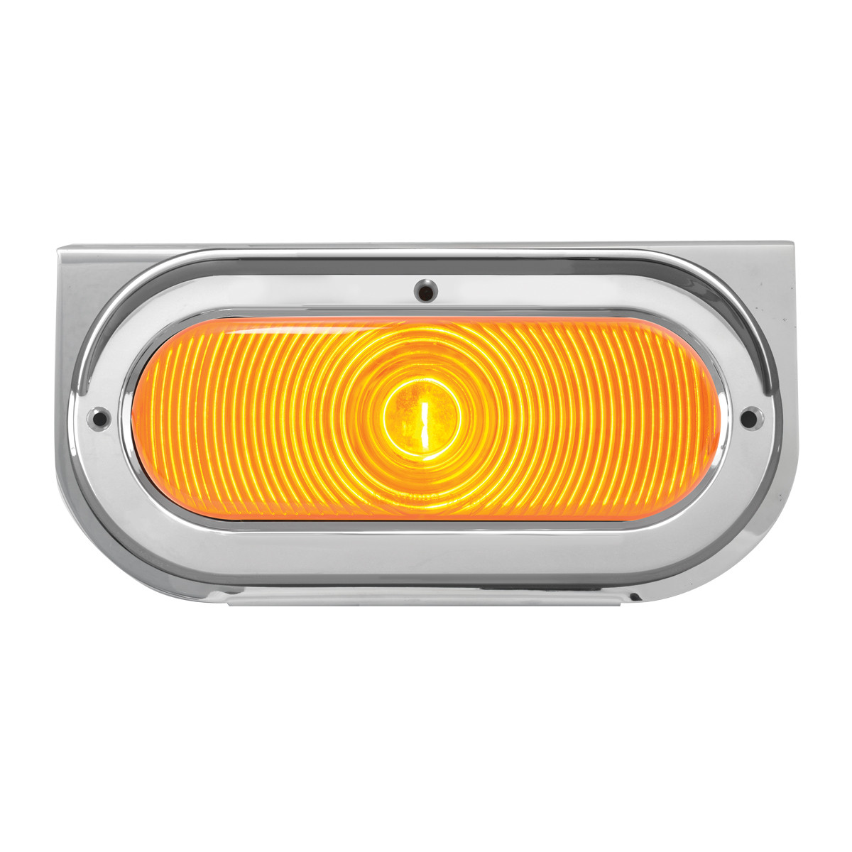 Stainless Steel L Bracket with Single Large Oval Light