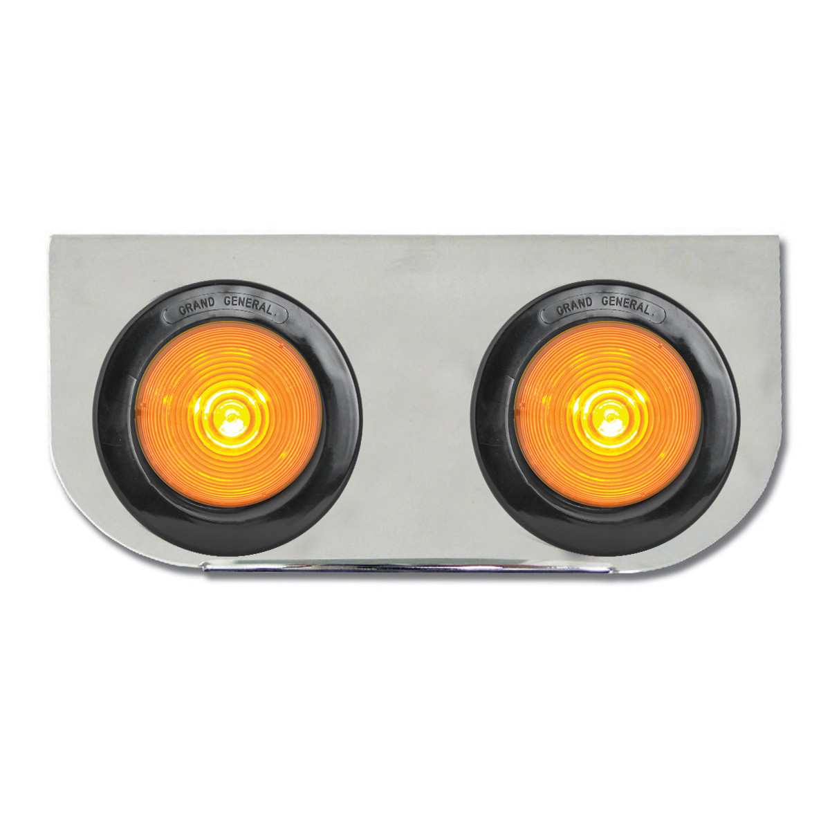 Stainless Steel L Bracket with Dual 2-1/2" Round Lights