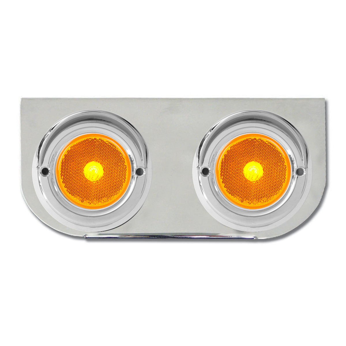 Stainless Steel L Bracket with Dual 2-1/2" Round Lights