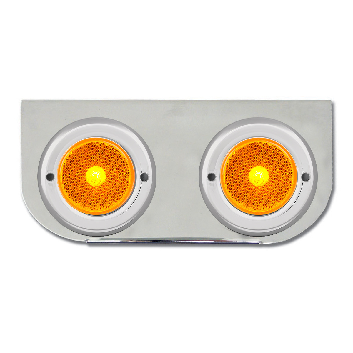 Stainless Steel L Bracket with Dual 2-1/2" Round Lights