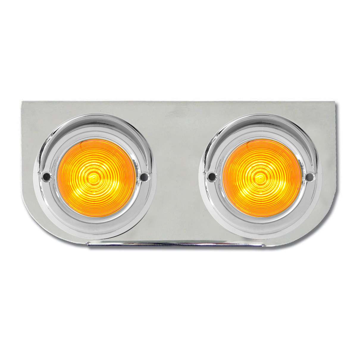 Stainless Steel L Bracket with Dual 2-1/2" Round Lights