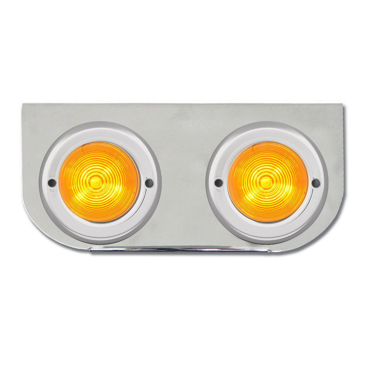 Stainless Steel L Bracket with Dual 2-1/2" Round Lights