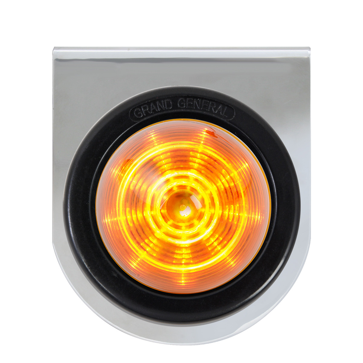 Chrome Steel L Bracket w/ Single 2" Round Light