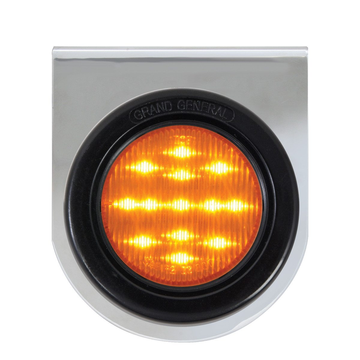 Chrome Steel L Bracket with Single 2-1/2" Round Light