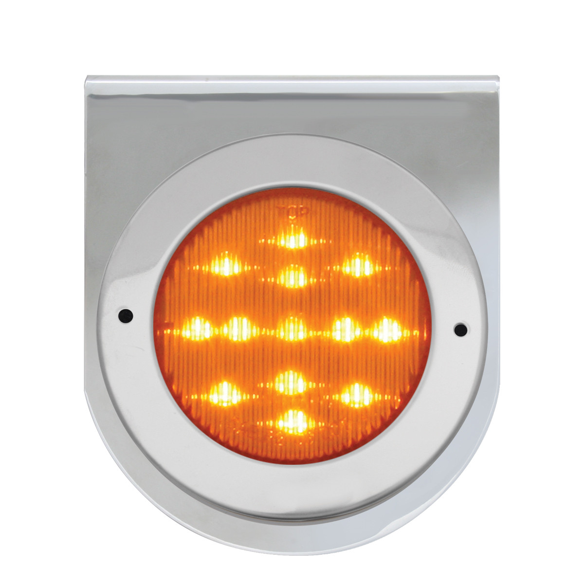 Chrome Steel L Bracket with Single 2-1/2" Round Light