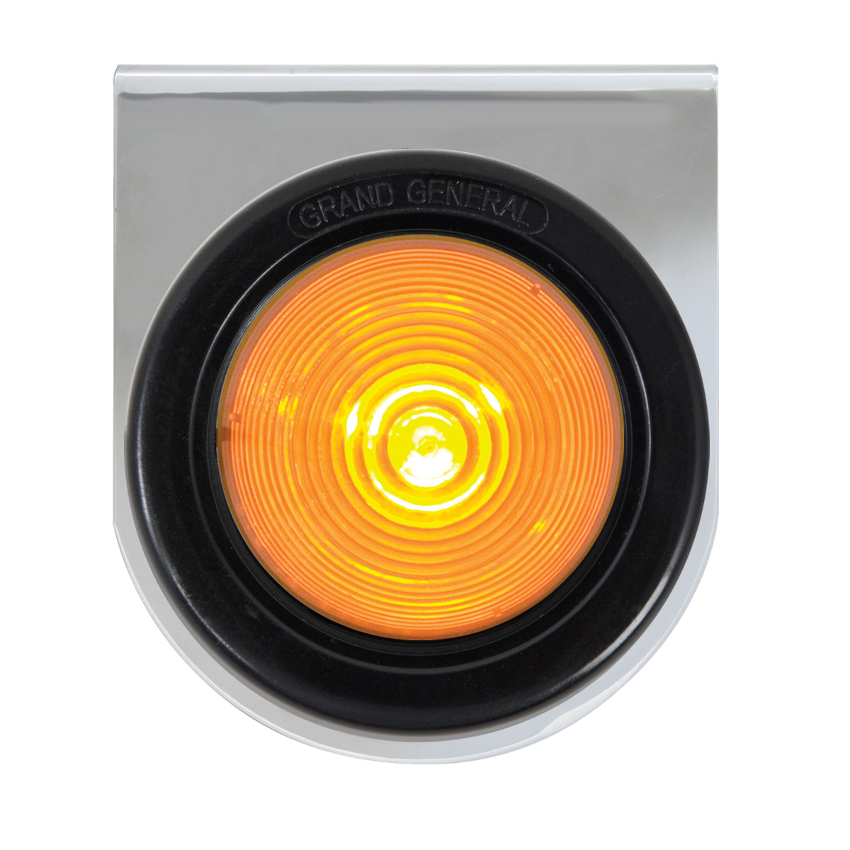 Chrome Steel L Bracket with Single 2-1/2" Round Light