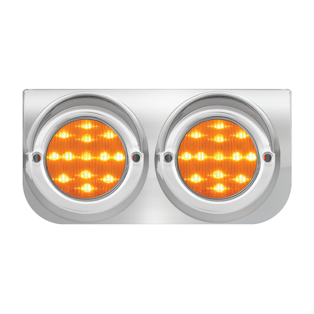 Stainless Steel L Bracket with Dual 2-1/2" Round Lights