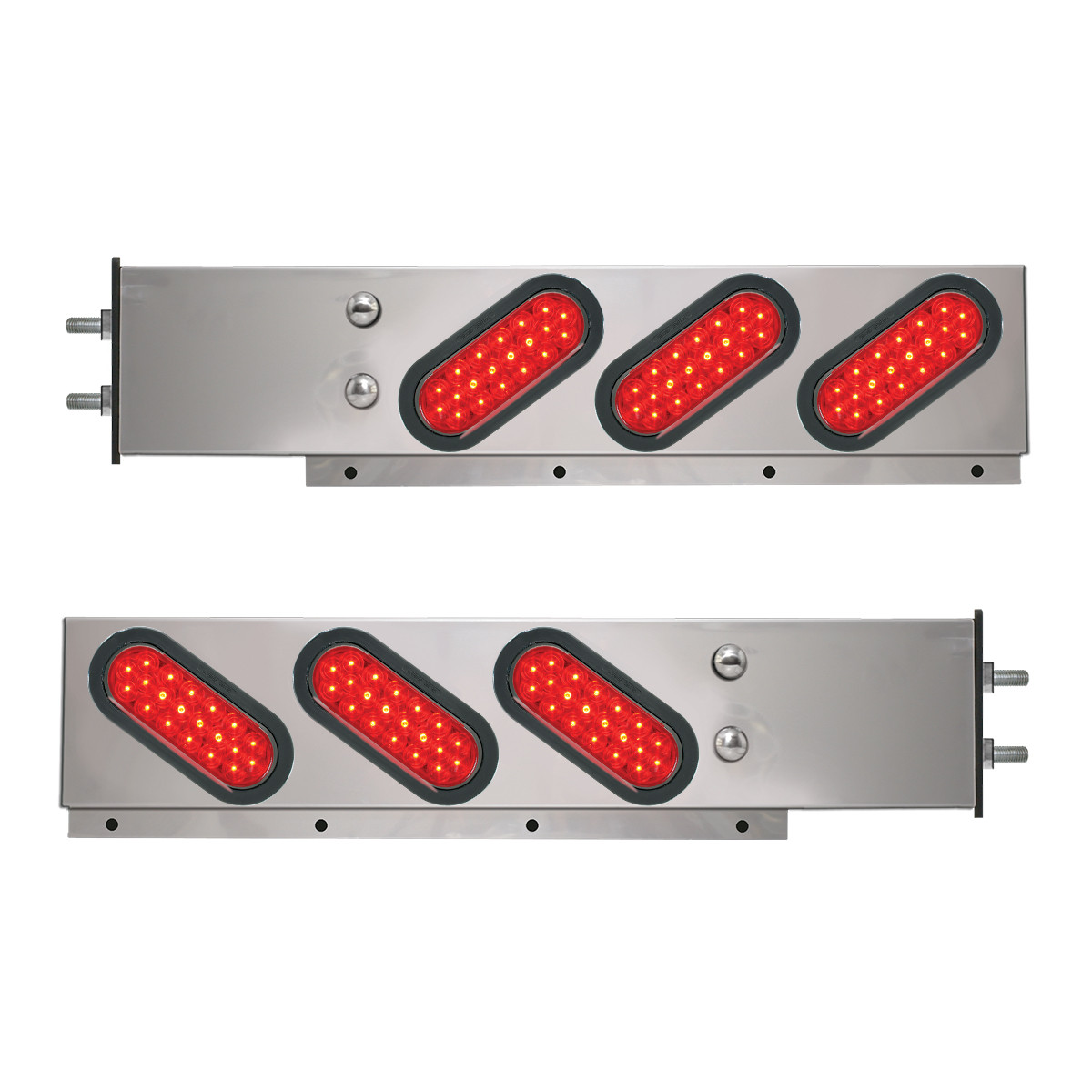 2-Pc Spring-Loaded S.S. LB w Slanted Oval Lights