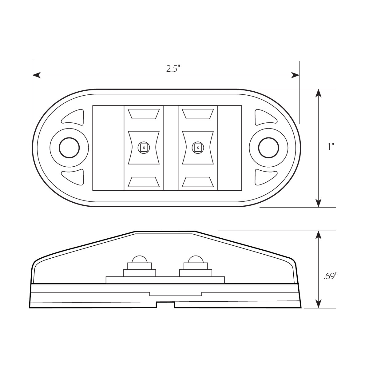 Small Oval LED Light
