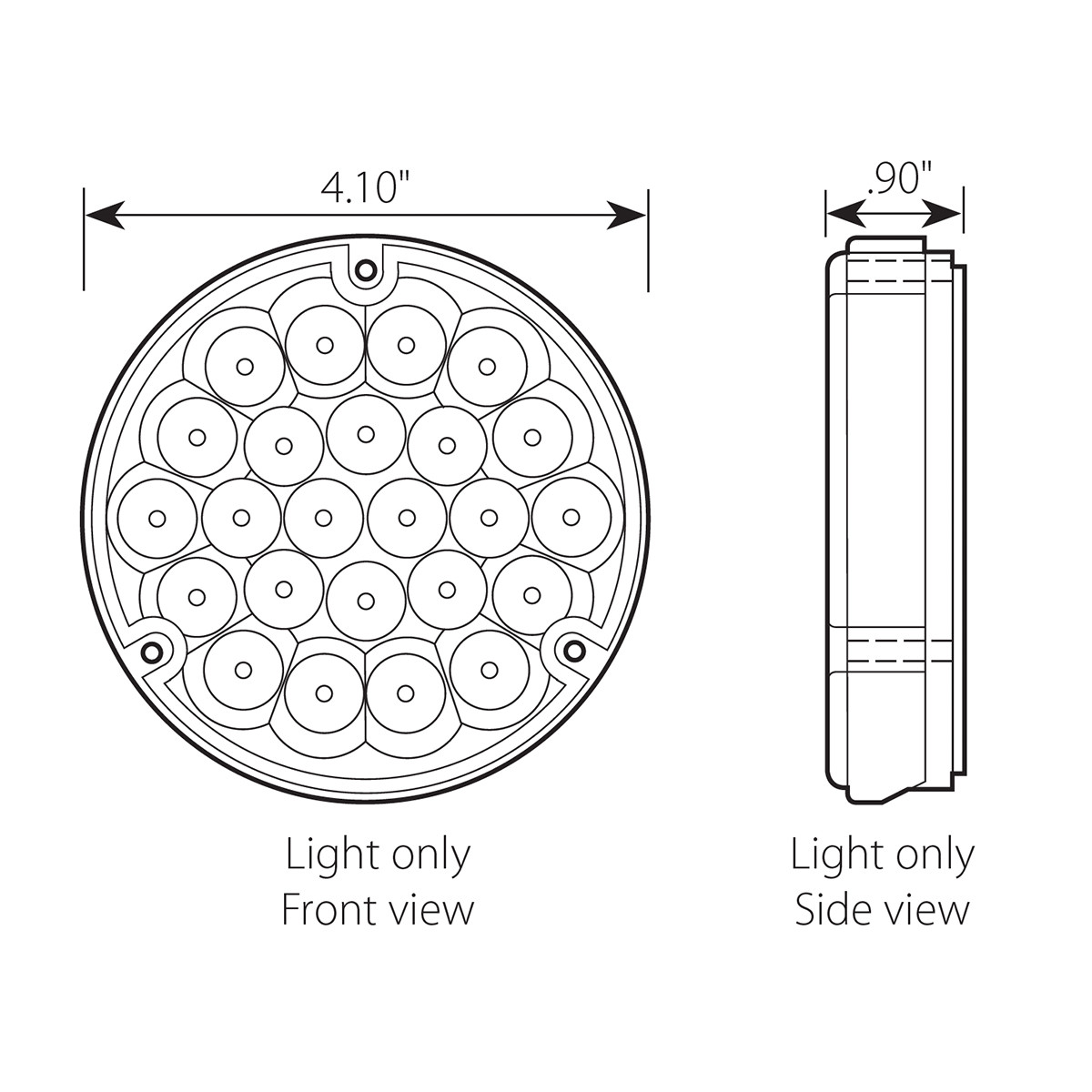 Pearl Series 4" Sleeper LED Light with Housing