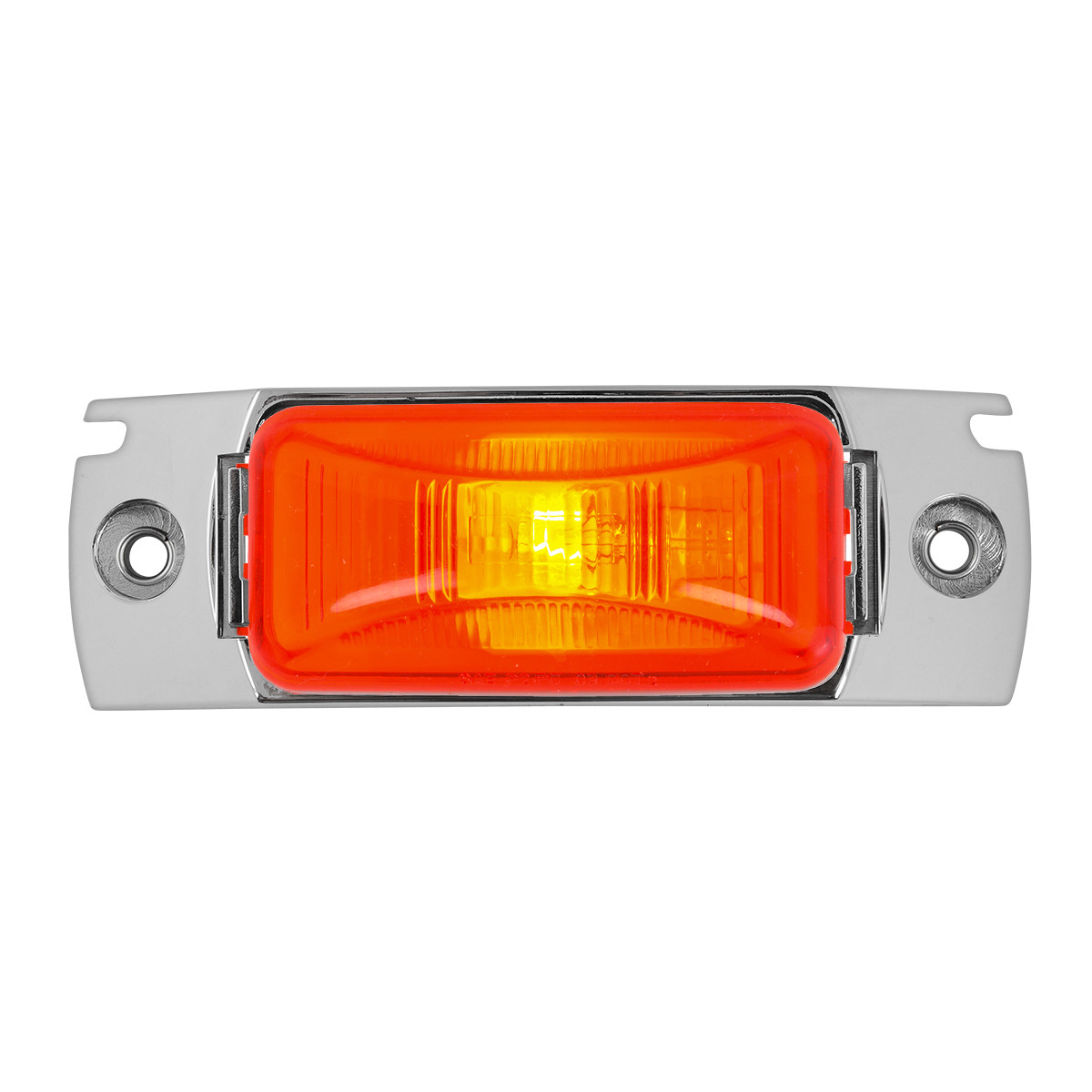 Small Rectangular Single Bulb Sealed Light w/ Chrome Base