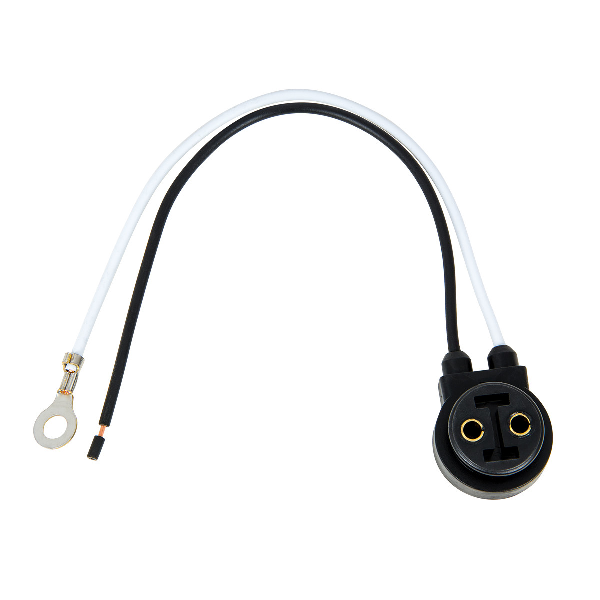 Round 2-Prong Light Plug with Ground Ring