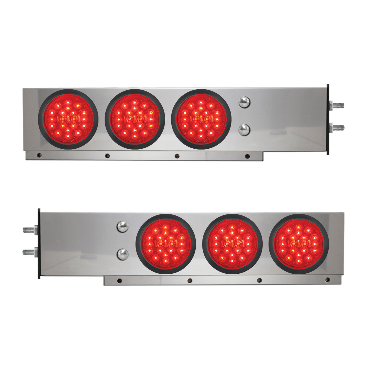 2-Pc Spring-Loaded S.S. LB w/ Six 4" LED Lights