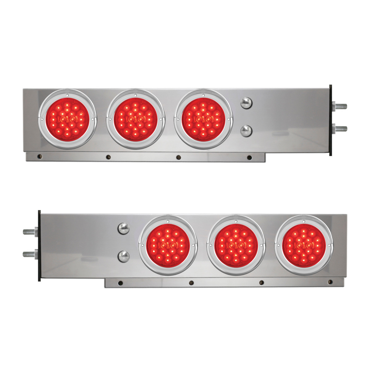 2-Pc Spring-Loaded S.S. LB w/ Six 4" LED Lights
