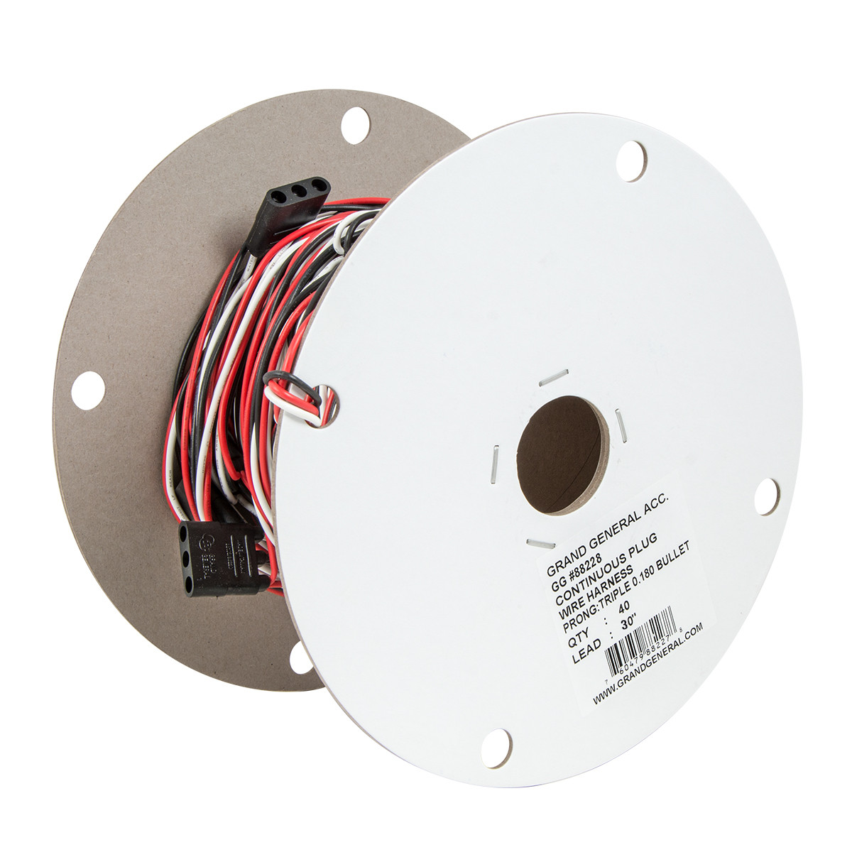 Continuous Triple Female Bullet Light Plug Wire Harness Roll - Thumbnail 2