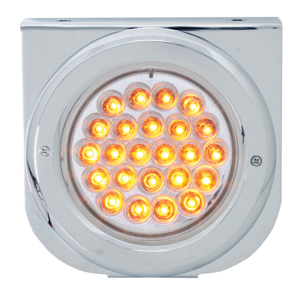 Chrome Steel L Bracket with Single 4" Round Light