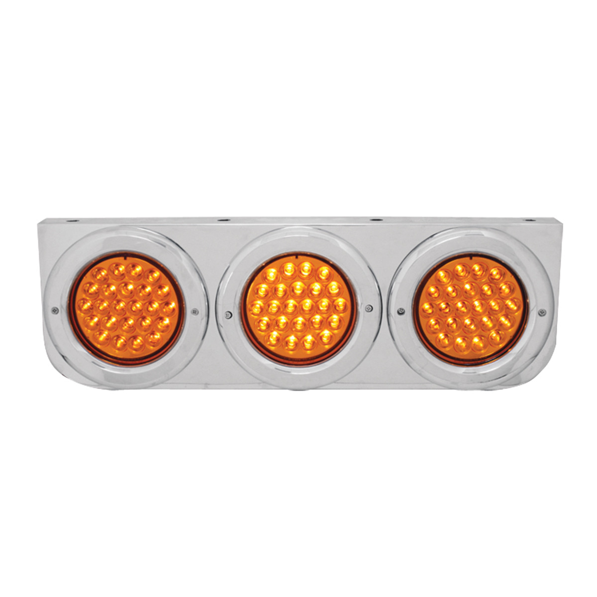 Stainless Steel L Bracket with Triple 4" Round Lights