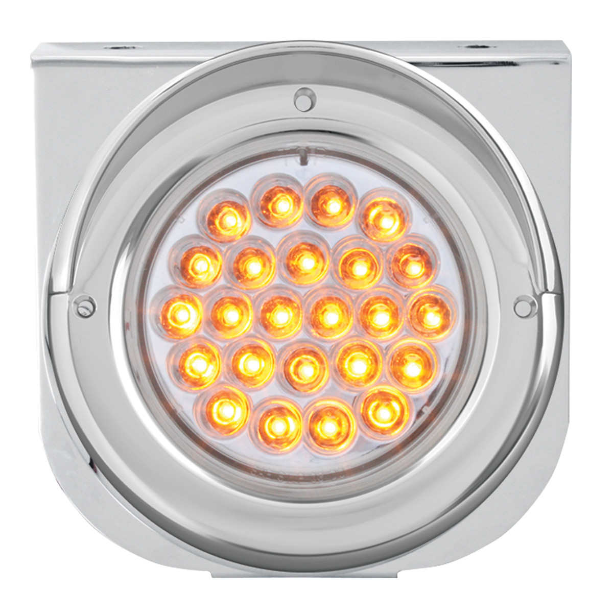 Stainless Steel L Bracket with Single 4" Round Light