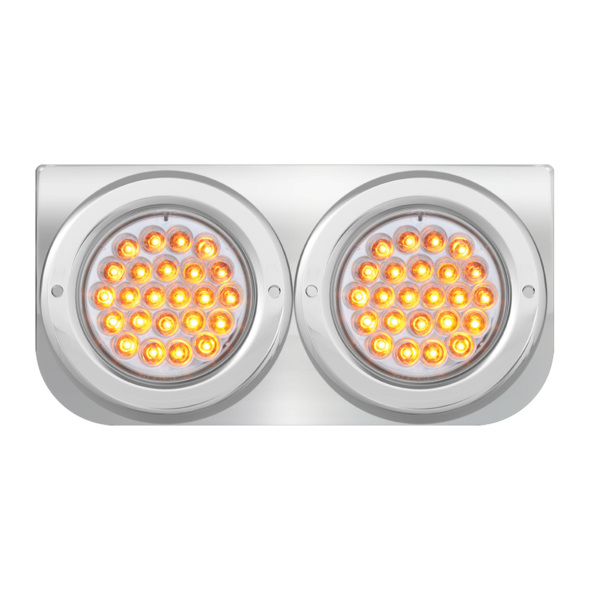 Stainless Steel L Bracket with Dual 4" Round Lights