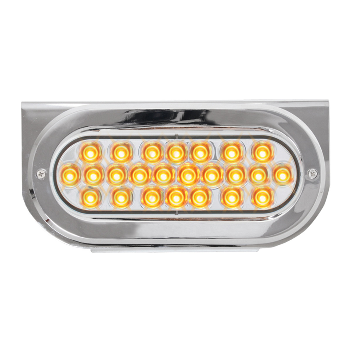 Stainless Steel L Bracket with Single Large Oval Light