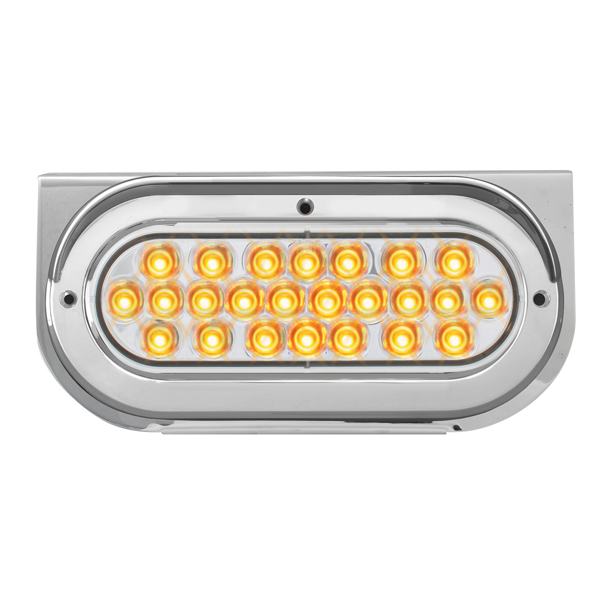 Stainless Steel L Bracket with Single Large Oval Light