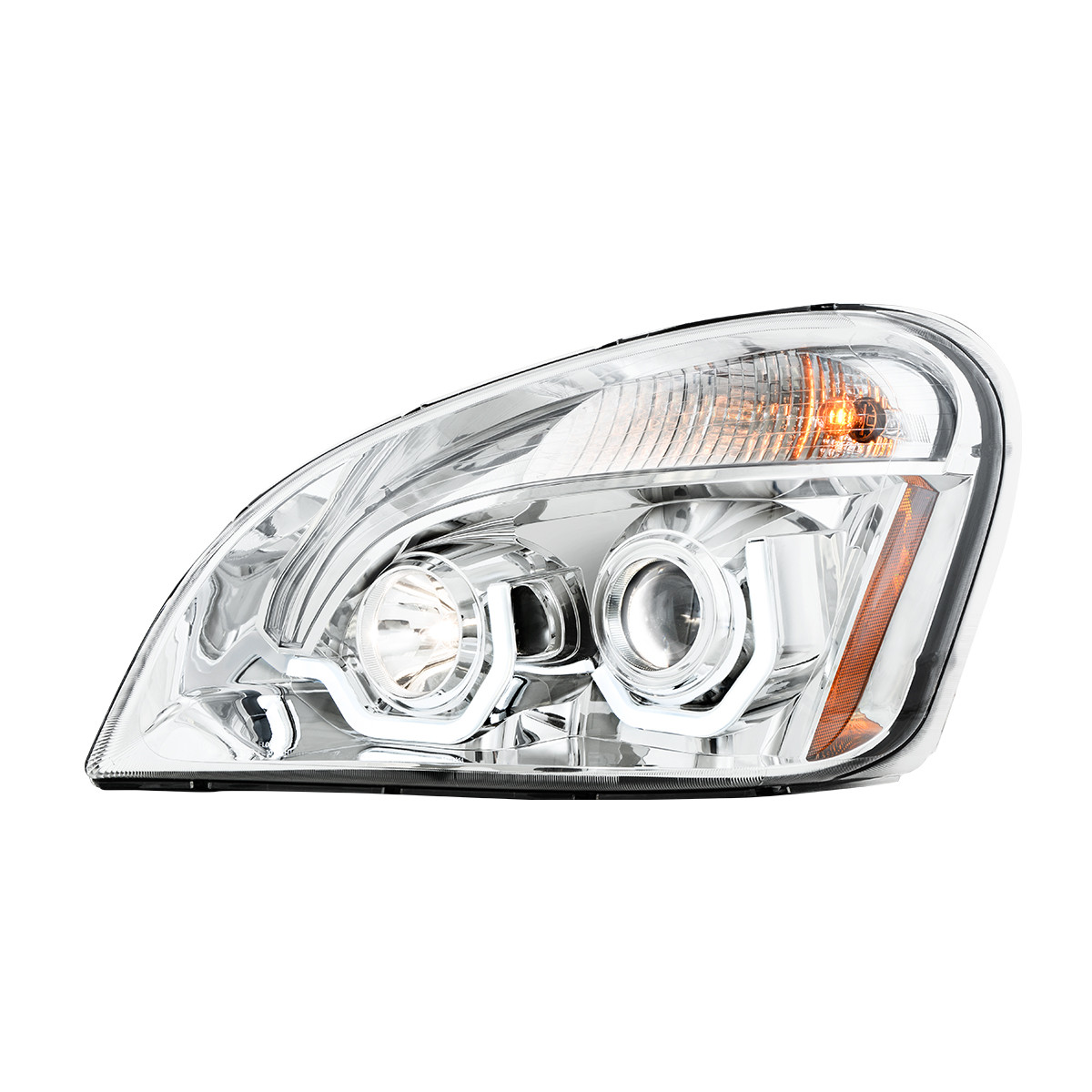 Freightliner Cascadia Projector Headlight with LED Running Light