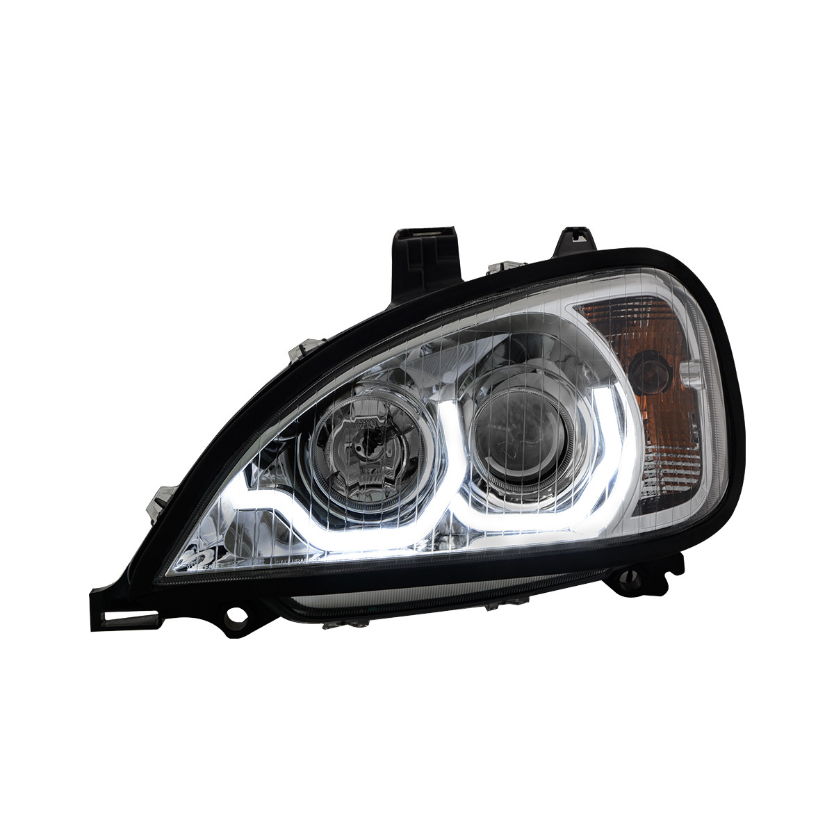 Freightliner Columbia Projection Headlight w/White LED Running Light