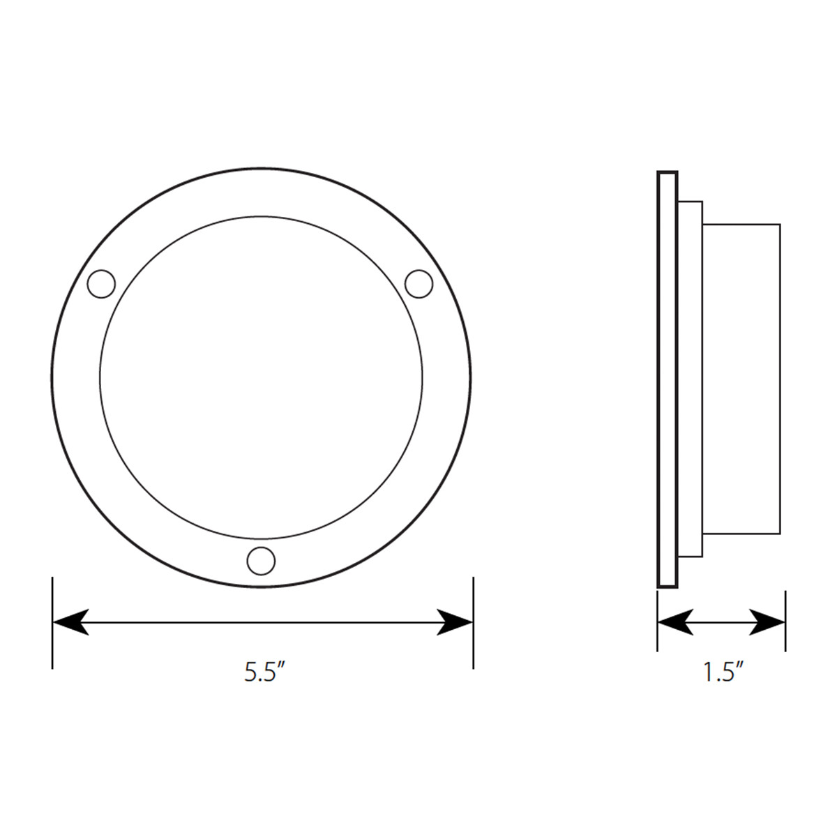 4" Flange Mount Light with Steel Housing