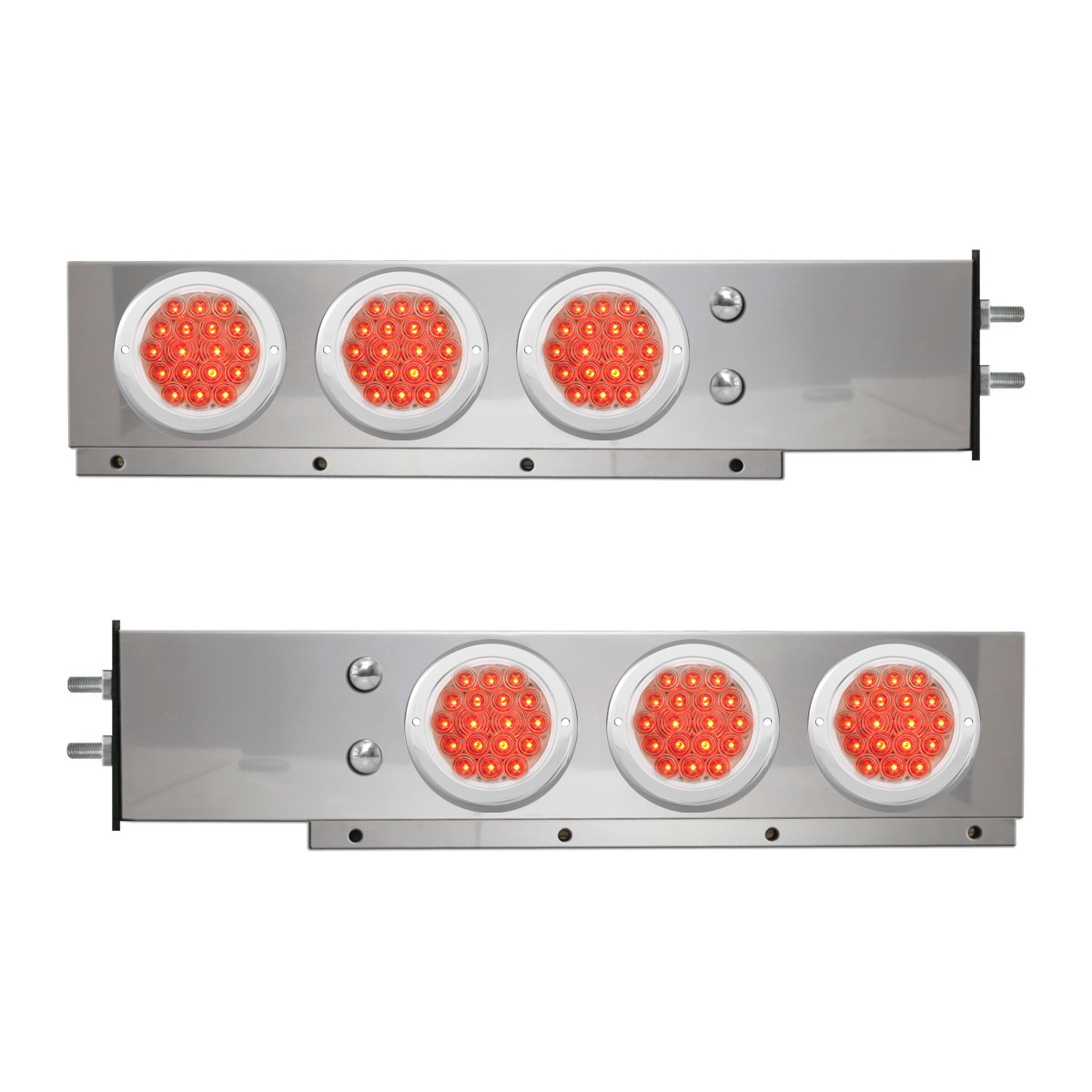 2-Pc Spring-Loaded S.S. LB w/ Six 4" LED Lights