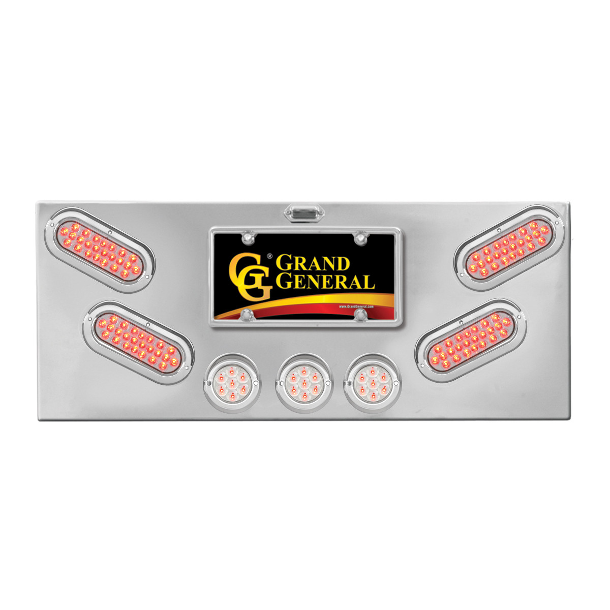 Chrome Plated Steel Rear Center Light Panel