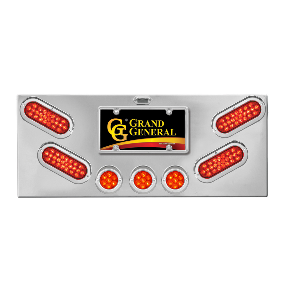 Chrome Plated Steel Rear Center Light Panel