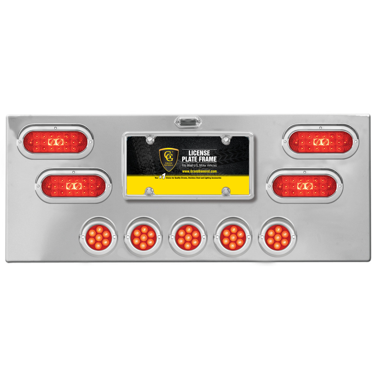 Stainless Steel Rear Center Light Panel