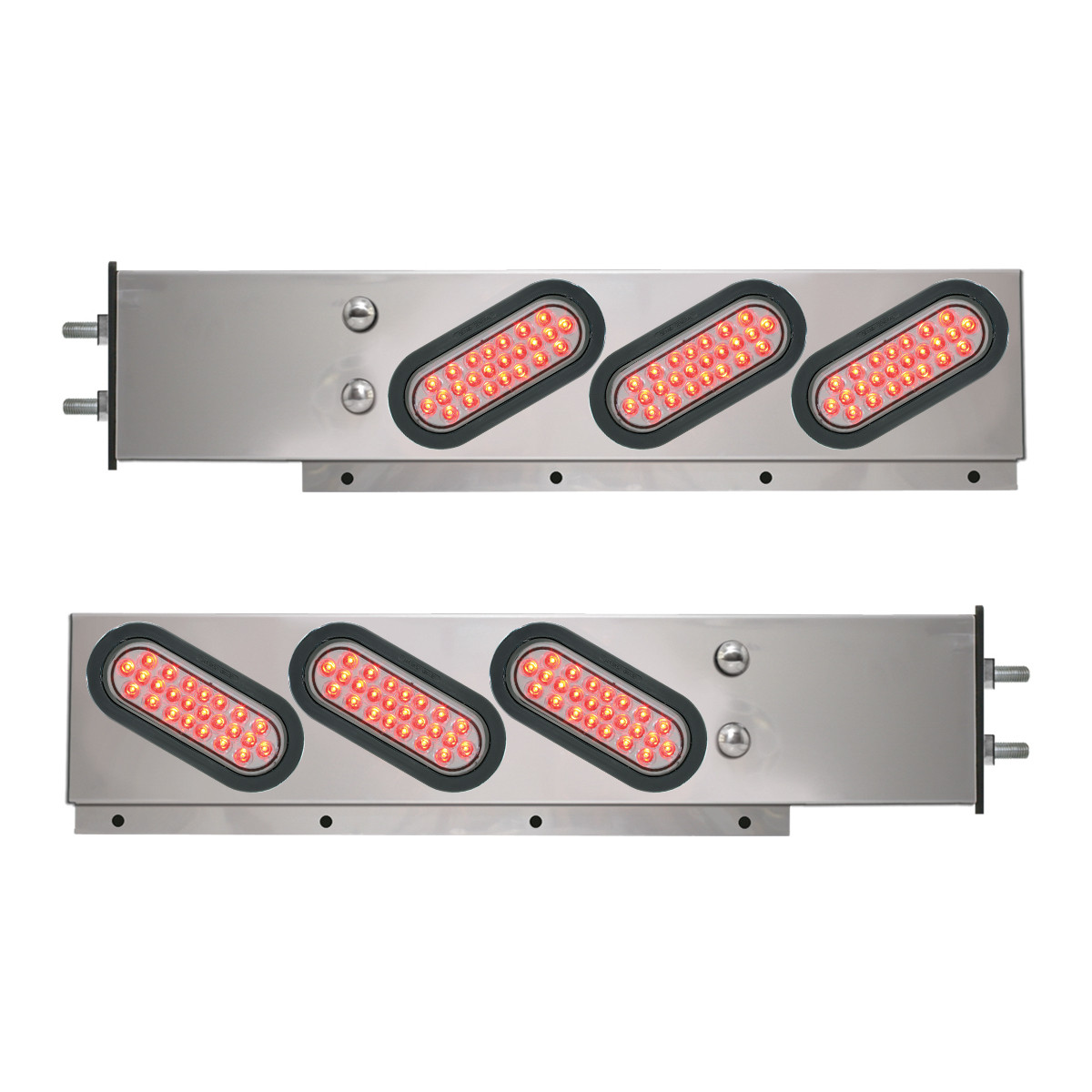 2-Pc Spring-Loaded S.S. LB w Slanted Oval Lights