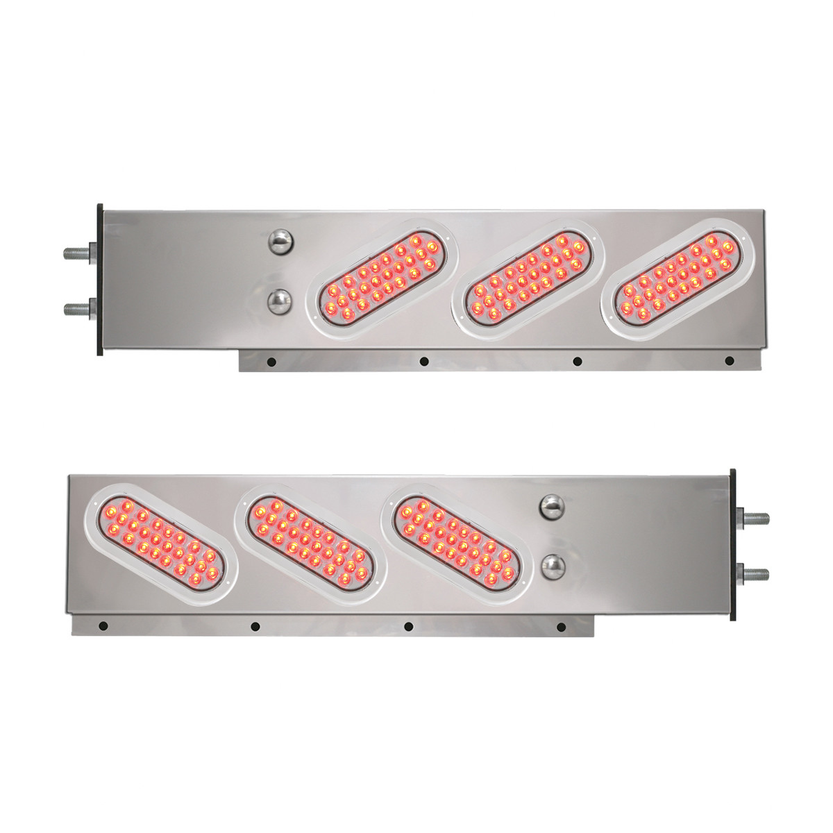 2-Pc Spring-Loaded S.S. LB w Slanted Oval Lights