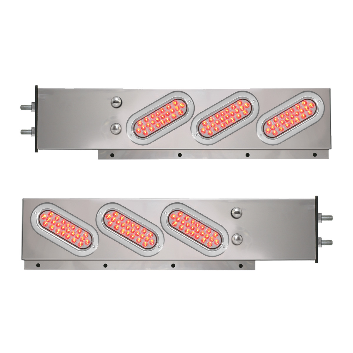 2-Pc Spring-Loaded S.S. LB w Slanted Oval Lights