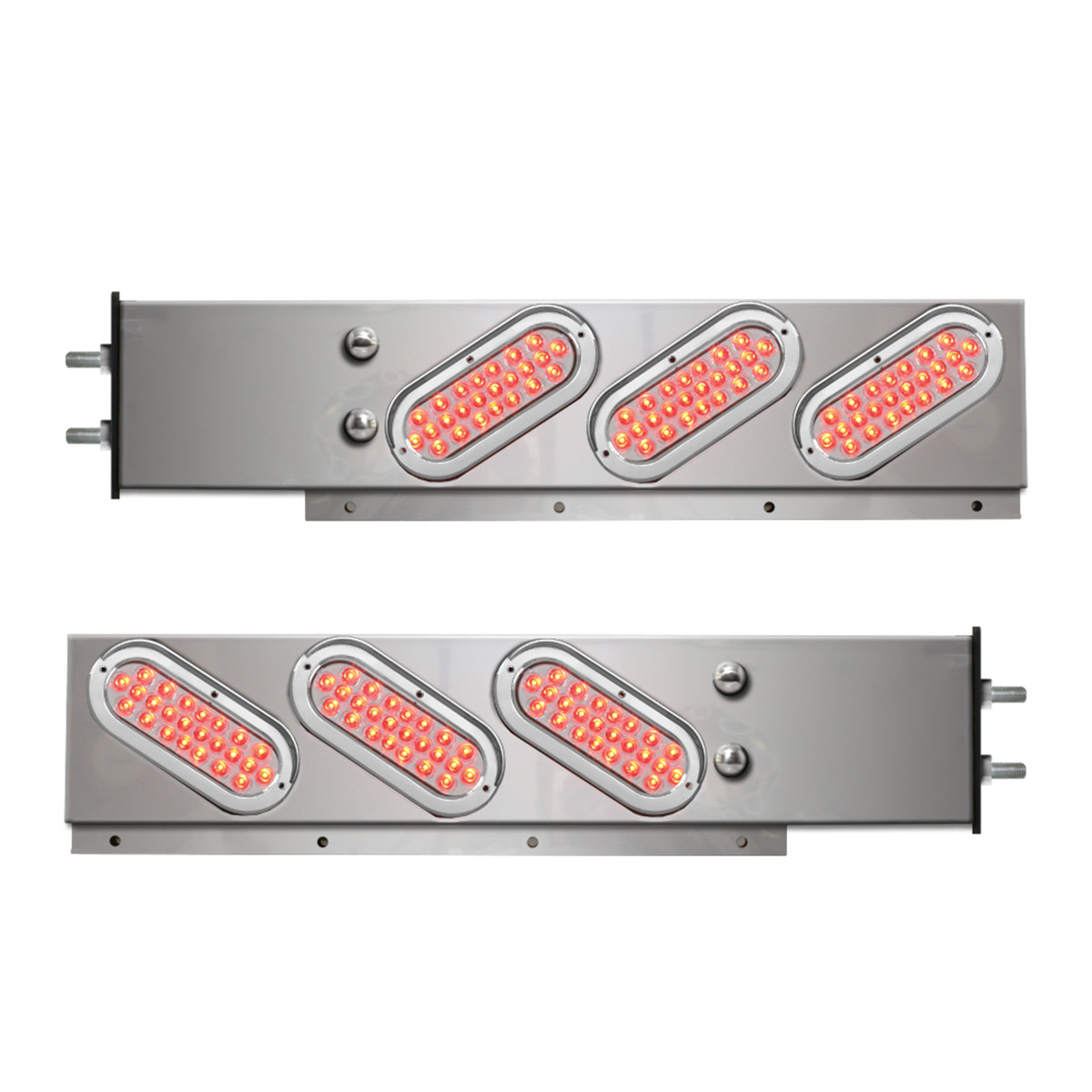 2-Pc Spring-Loaded S.S. LB w Slanted Oval Lights