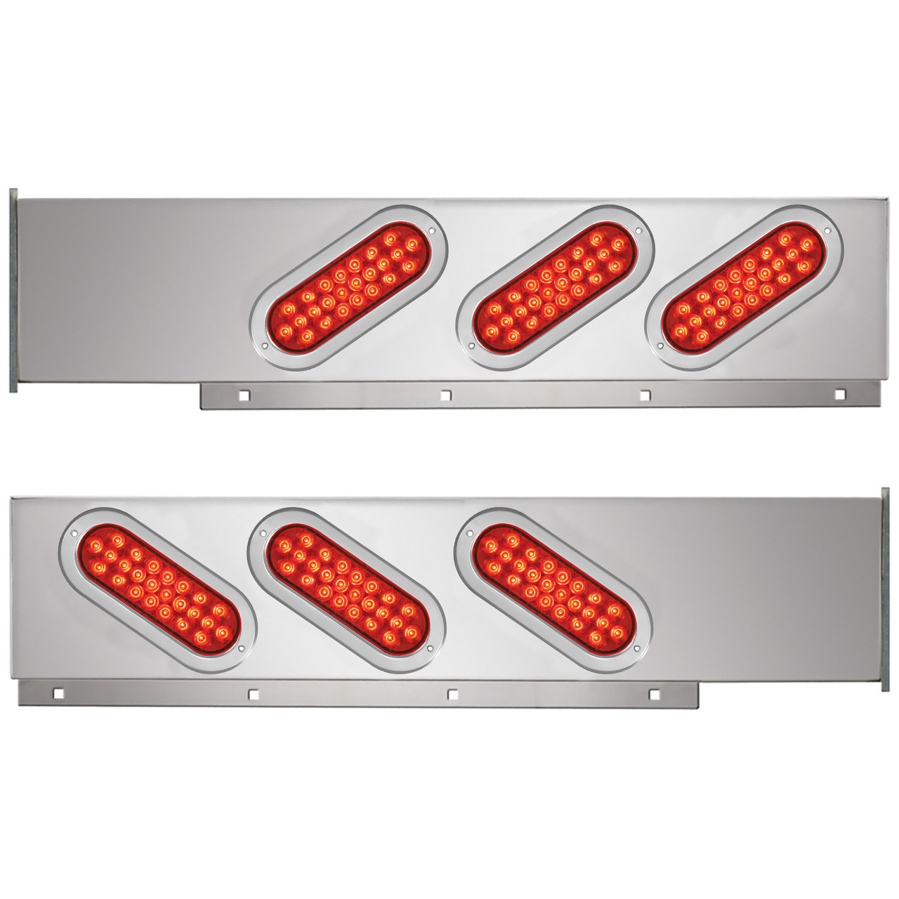 2-Pc Chrome Plated Steel Light Bar - Thumbnail 2