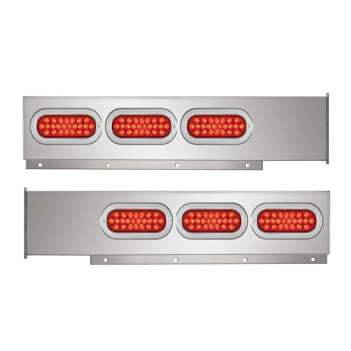 2-Pc Chrome Plated Steel Light Bar - Thumbnail 2