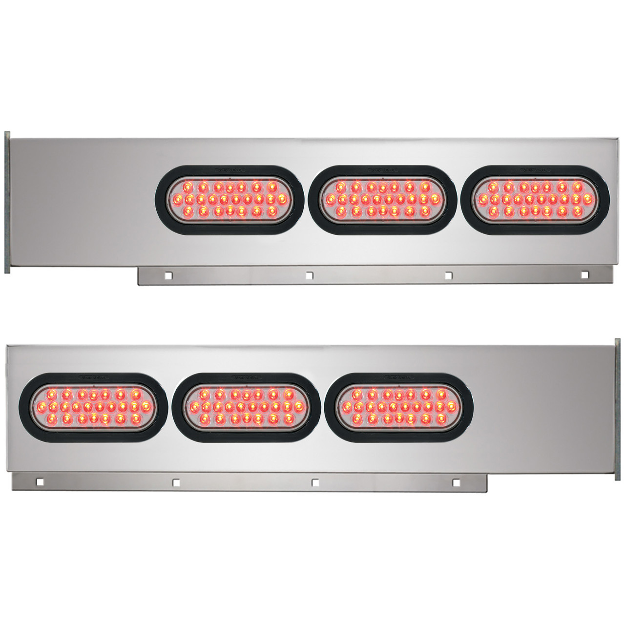 2-Pc Chrome Plated Steel Light Bar - Thumbnail 2