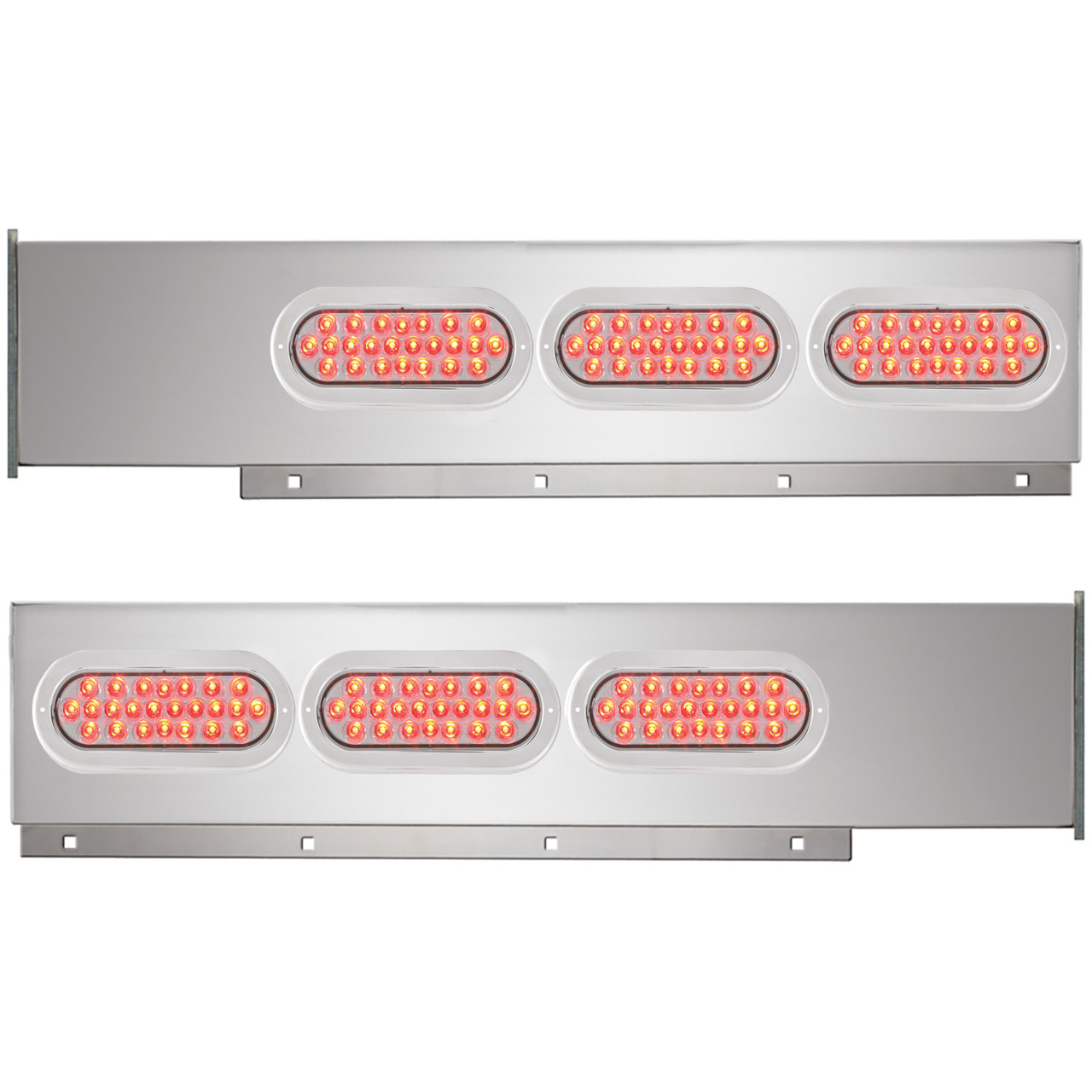 2-Pc Chrome Plated Steel Light Bar - Thumbnail 2