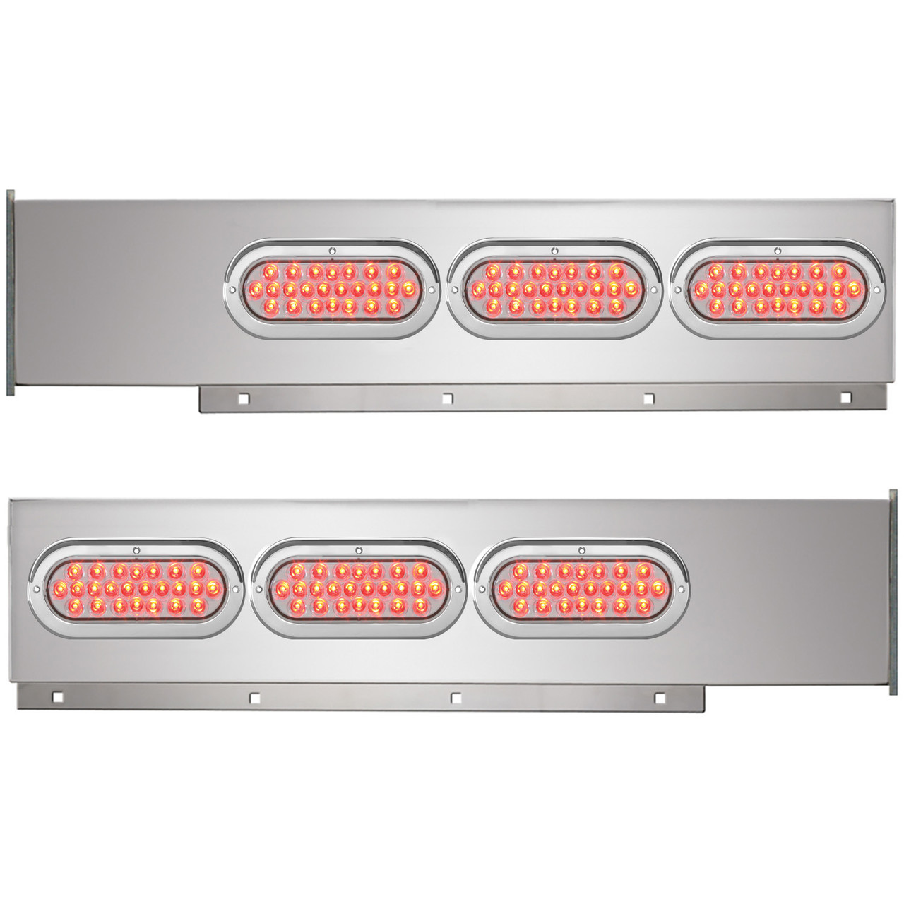 2-Pc Chrome Plated Steel Light Bar