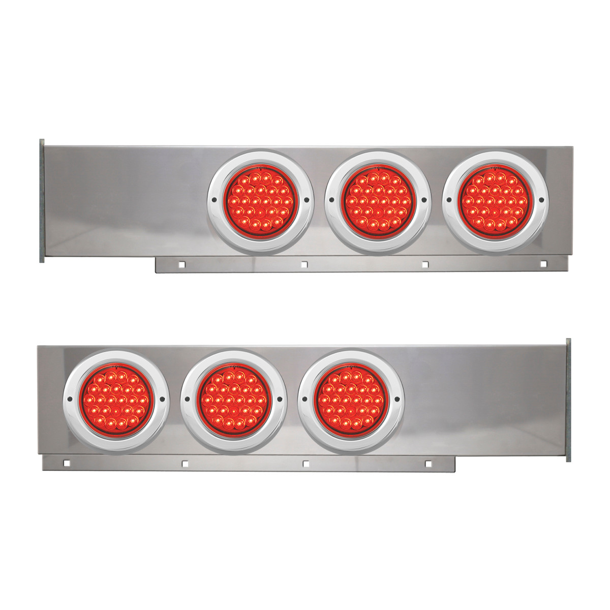 2-Pc Chrome Plated Steel Light Bar