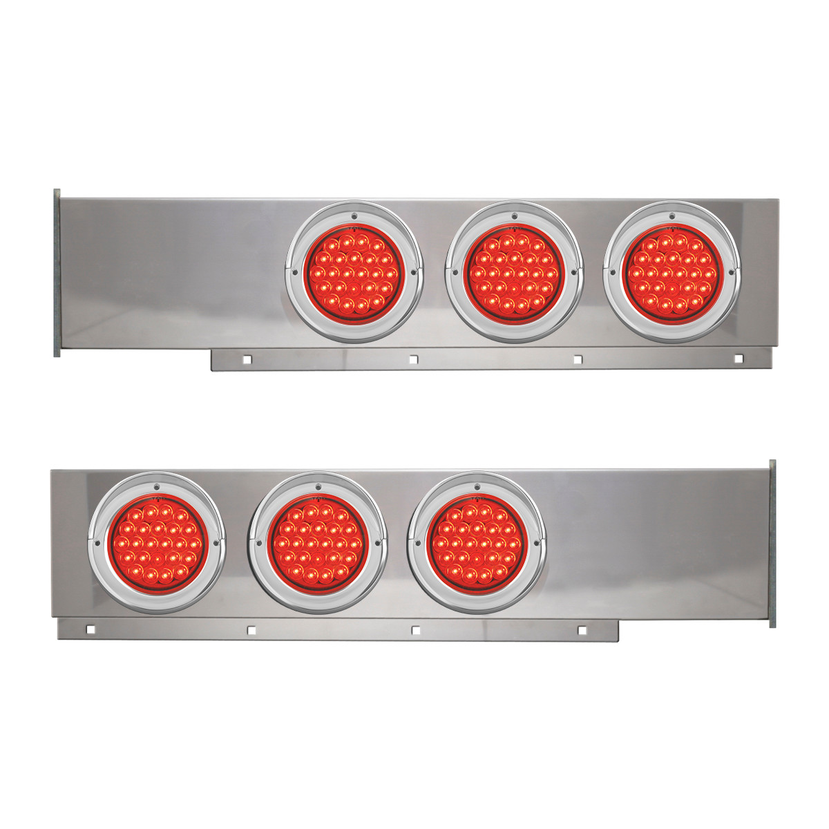 2-Pc Chrome Plated Steel Light Bar - Thumbnail 2