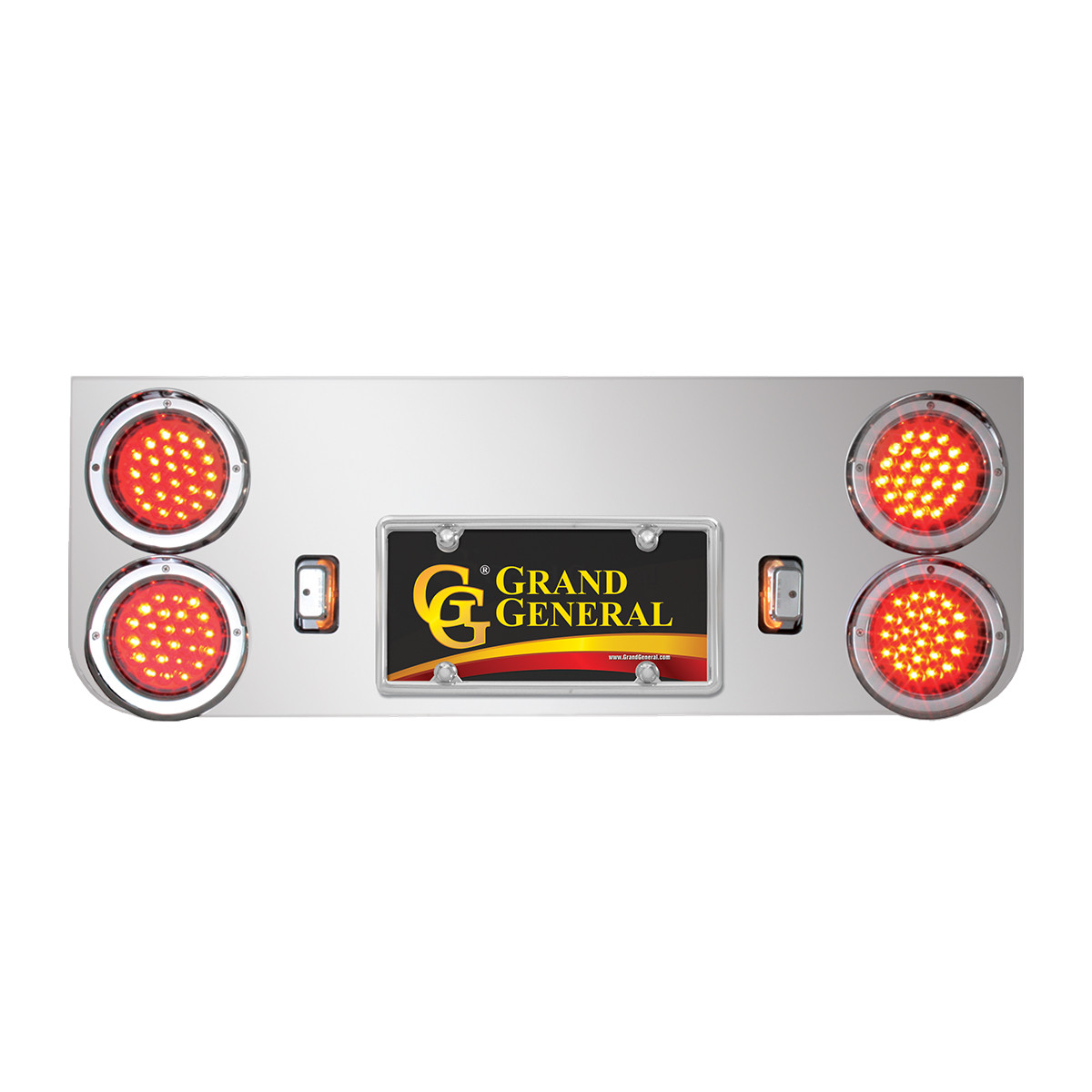 Chrome Plated Steel Rear Center Light Panel - Thumbnail 2