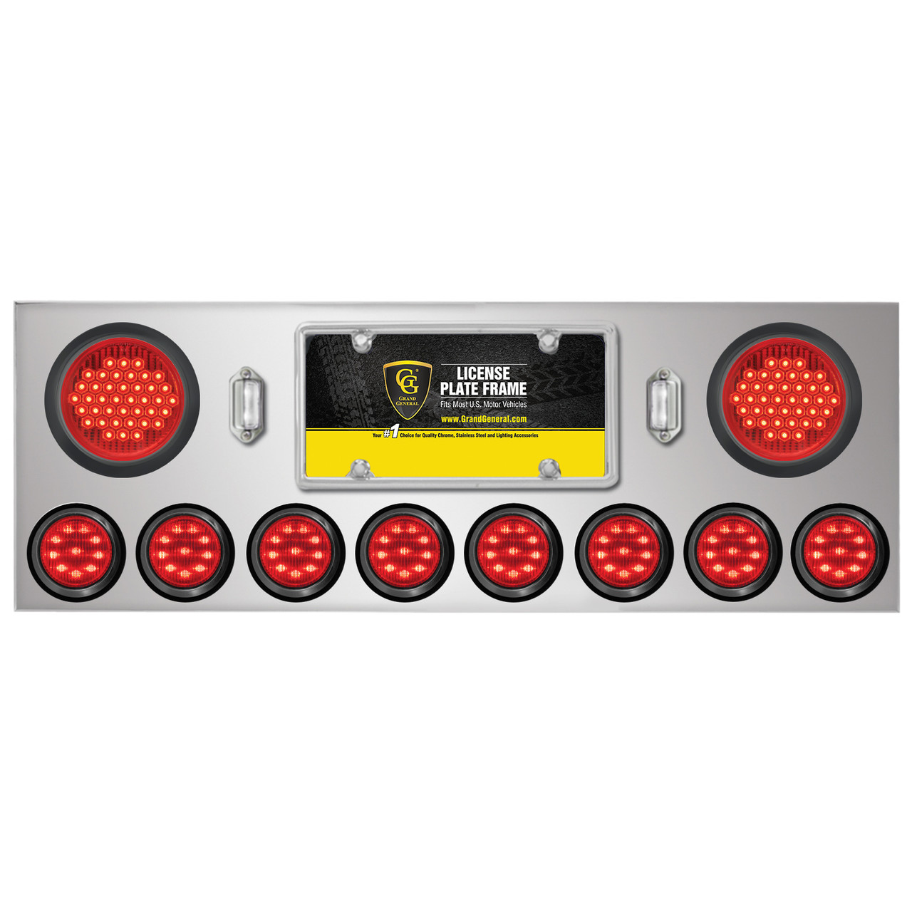 Stainless Steel Rear Light Panel w/ Backing Plate