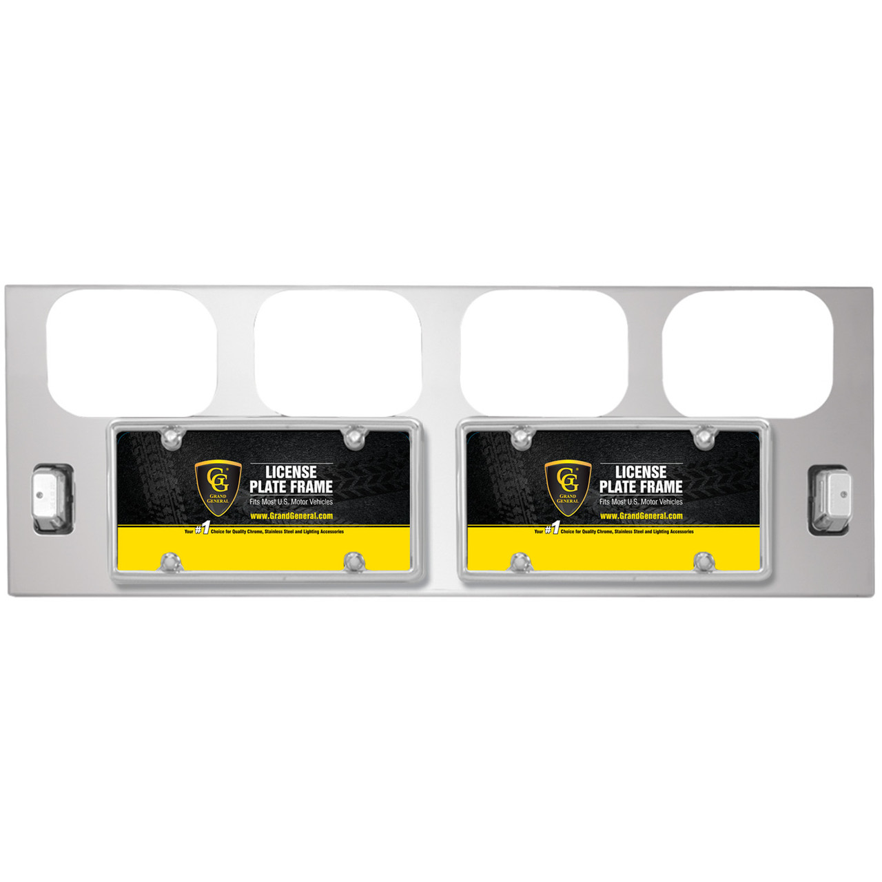 Chrome Rear Light Panel with 2 License Plates