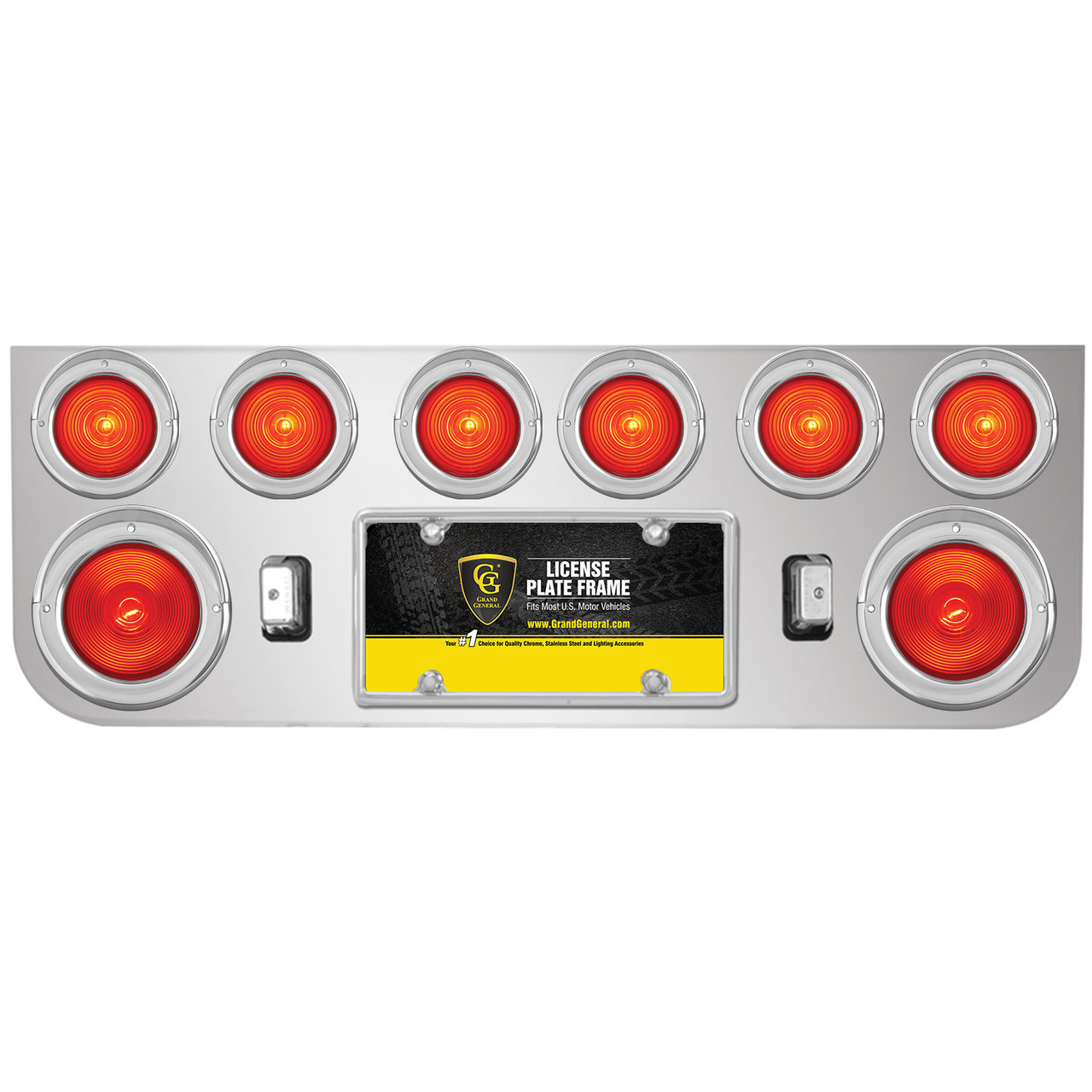 Chrome Plated Steel Rear Center Light Panel