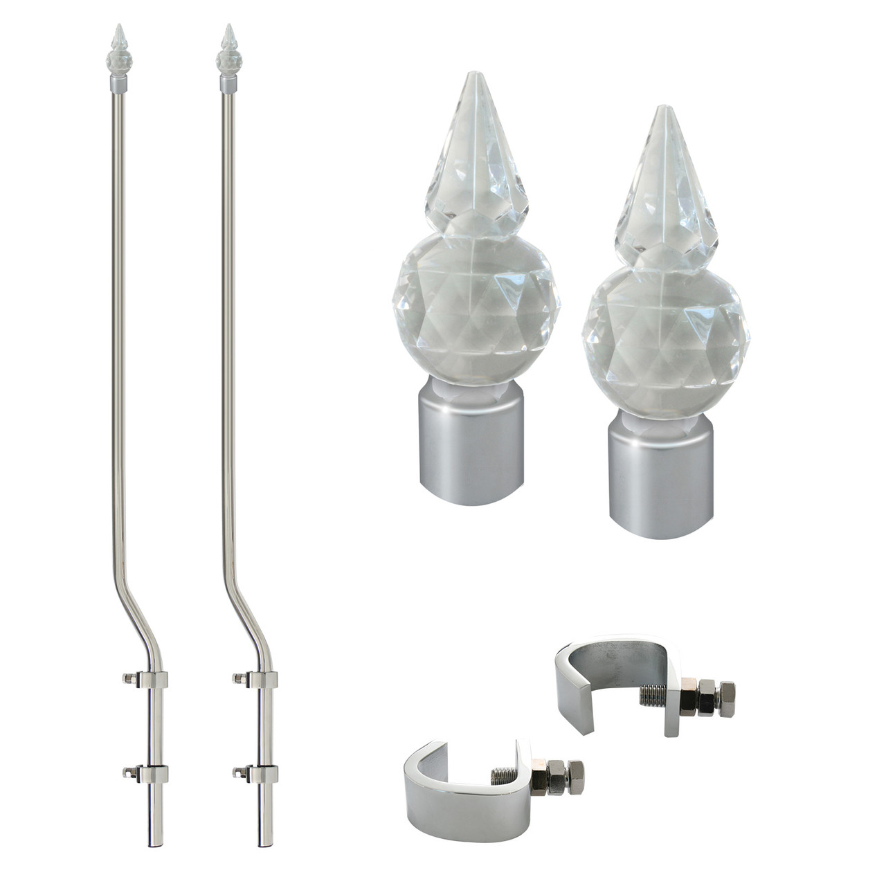 Lighted Bumper Guide in Crystal Pyramid Style