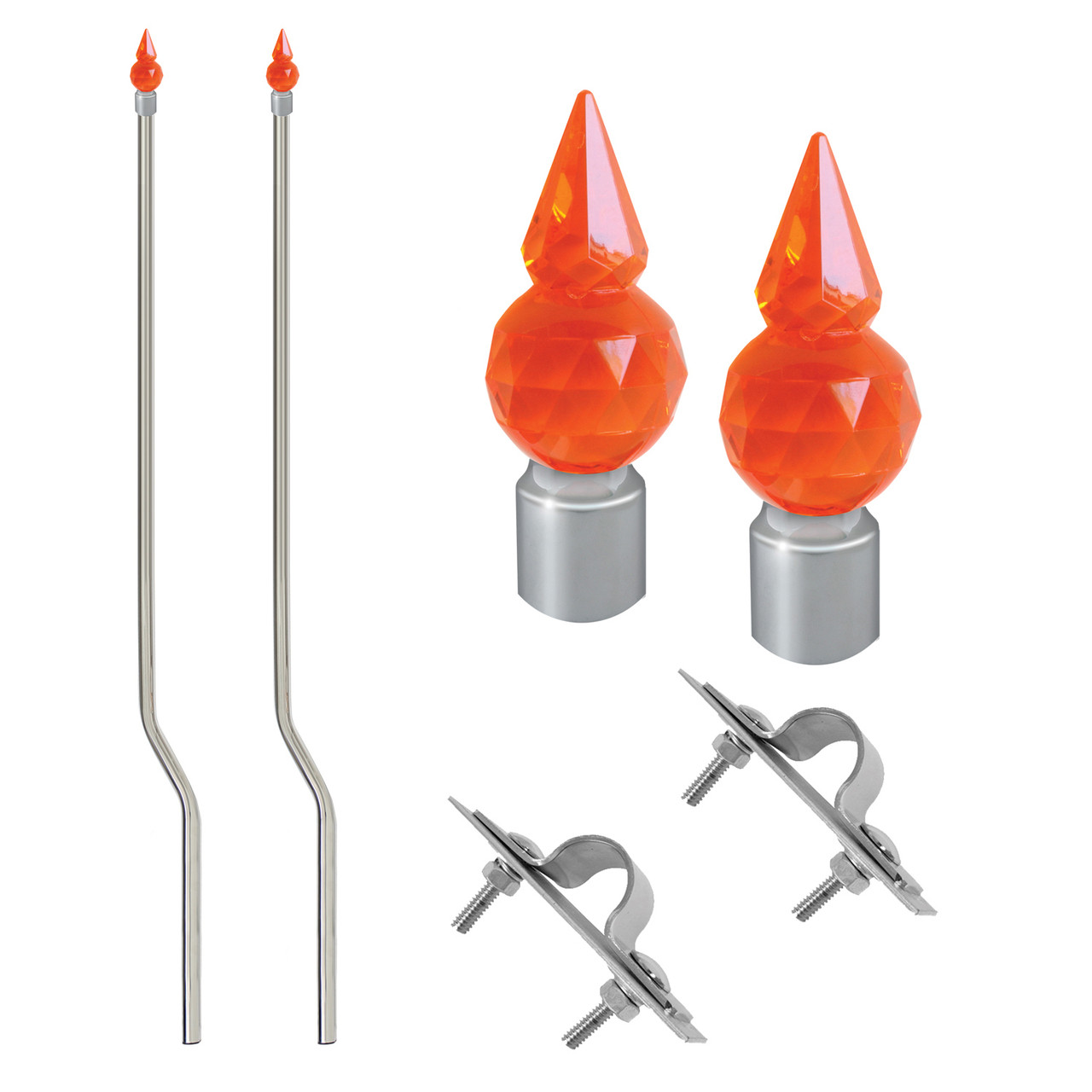 Lighted Bumper Guide in Crystal Pyramid Style